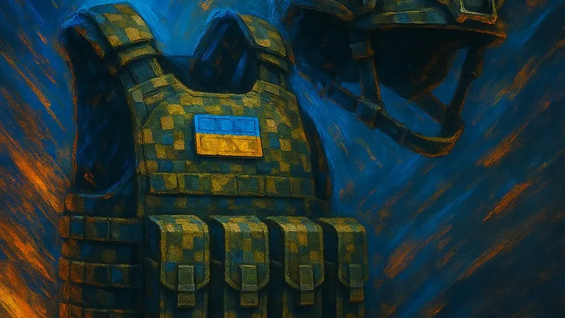 Body armor for a soldier of the 1st Separate Territorial Defense Brigade