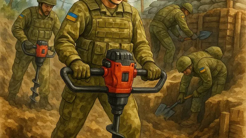 Earth augers for the 108th Separate Territorial Defense Brigade