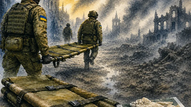 Stretchers and gloves for the medics of the 225th Separate Assault Regiment